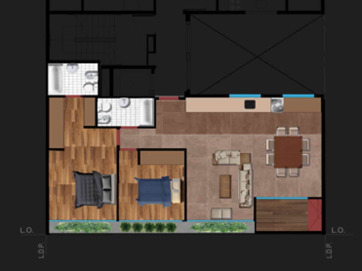 En alquiler Departamento tres amb, con parrilla, a Estrenar!!, Villa Lugano